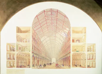 Section Perspective of the Proposed Great Victorian Way, c.1854